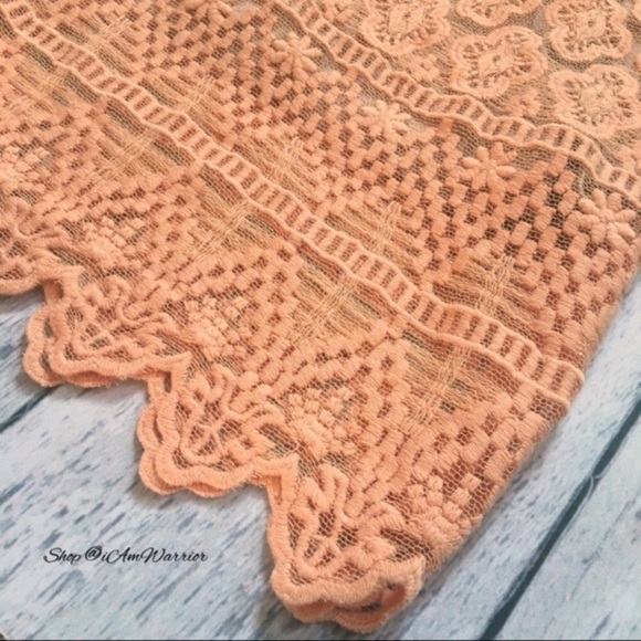 Anthropologie NWT peach crochet lace maxi-dress *shop@iamwarrior - Picture 6 of 8